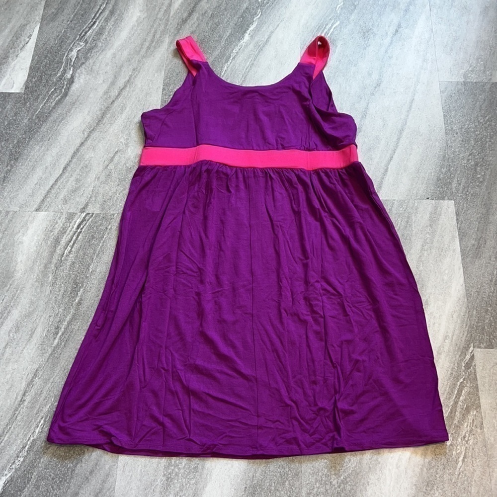 Purple & pink stretchy dress casual size 26/28 Lane Bryant - Picture 11 of 12